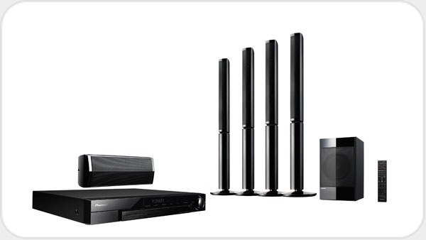 Pioneer MCS-737 5.1 Blu-ray 3D-Heimkinosystem Standlautsprecher