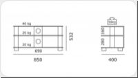 Spectral Just-Racks TV 8553 TV-Mbel *schwarzglas*